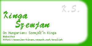 kinga szemjan business card